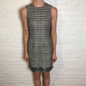 Carmen Marc Valvo Houndstooth Dress Size 4